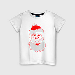 Детская футболка Лицо Деда Мороза