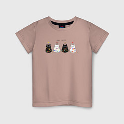 Детская футболка Коты в гирлянде
