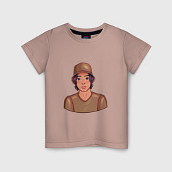 Детская футболка Мультяшный мальчик в шляпе
