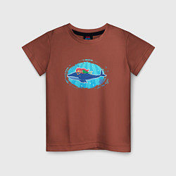Детская футболка Русалочка и кит