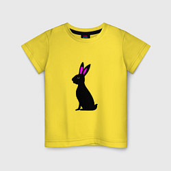 Детская футболка Черный кролик