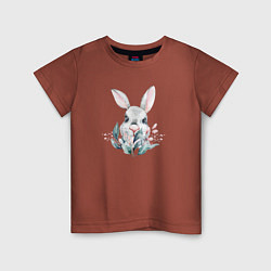 Детская футболка Кролик в цветах