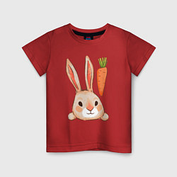 Детская футболка Заяц с морковкой