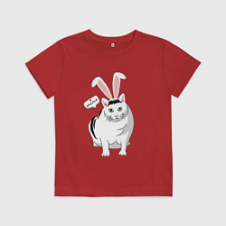 Футболка хлопковая детская Кролик Бендер - 2023, цвет: красный