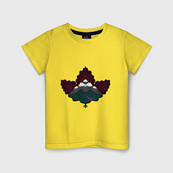 Детская футболка Горы в листьях