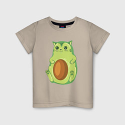 Детская футболка Каваи авокадо кот