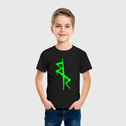 Футболка хлопковая детская Logotype - Cyberpunk: Edgerunners, цвет: черный — фото 2