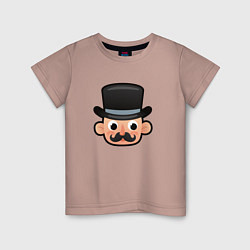 Детская футболка Мультяшный англичанин в шляпе
