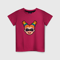 Детская футболка Мультяшная девочка в очках в стиле диско