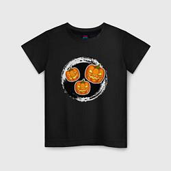 Детская футболка Мультяшные тыквы Хэллоуин