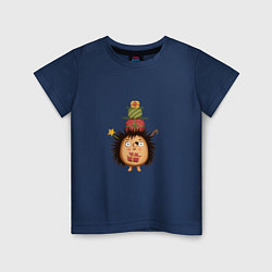 Детская футболка Ёжик с Новогодними подарками