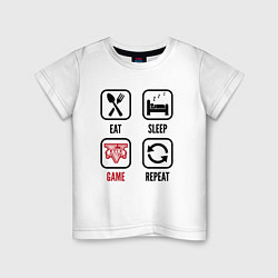 Детская футболка Eat - sleep - GTA - repeat