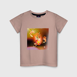 Детская футболка Аксолотли в космосе