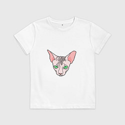 Детская футболка Сфинкс - кот без шерсти