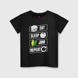 Детская футболка Eat sleep JDM repeat