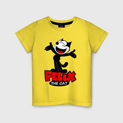 Футболка хлопковая детская Happy Cat Felix, цвет: желтый