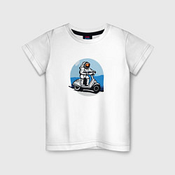 Детская футболка Космонавт на скутере