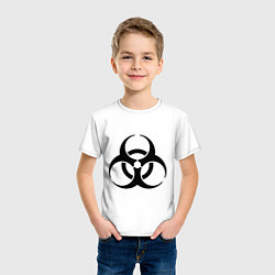 Футболка хлопковая детская Biological hazard, цвет: белый — фото 2