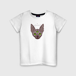 Детская футболка Просветленный трехглазый кот