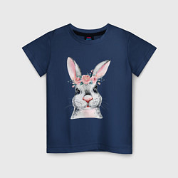 Детская футболка Кролик в цветах