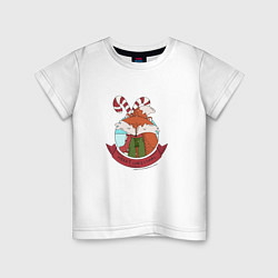 Детская футболка Merry christmas fox