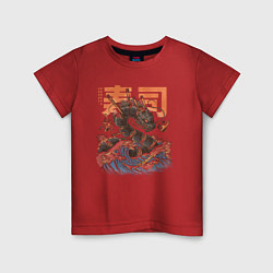 Детская футболка Суши дракон Канагавы