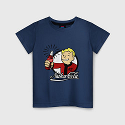 Футболка хлопковая детская Vault boy - nuka cola, цвет: тёмно-синий