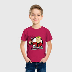 Футболка хлопковая детская Vault boy - nuka cola, цвет: маджента — фото 2