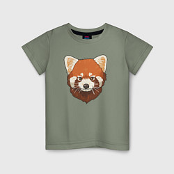 Детская футболка Голова милой красной панды