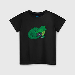 Детская футболка D20 green dragon