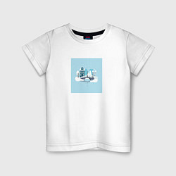 Детская футболка Голубой зимний город