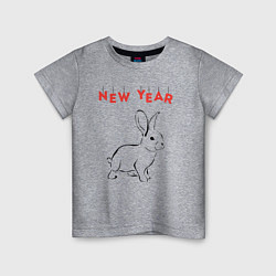 Детская футболка New year rabbit