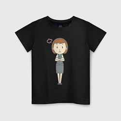 Детская футболка Офисная леди недовольна