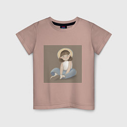 Детская футболка Мультяшная девочка в шляпке