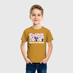 Футболка хлопковая детская Чика Фудзивара, цвет: горчичный — фото 2