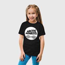 Футболка хлопковая детская Arctic Monkeys rock, цвет: черный — фото 2