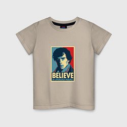 Детская футболка Believe in Sherlock