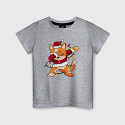 Детская футболка Котик в костюме Санты