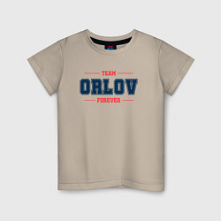 Детская футболка Team Orlov forever фамилия на латинице