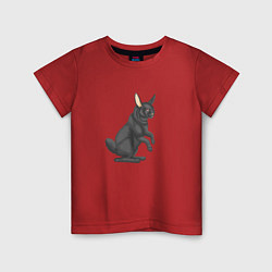 Детская футболка Чёрный водяной кролик, символ 2023