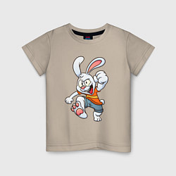 Детская футболка Довольный заяц