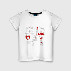 Детская футболка Happy valentines day love