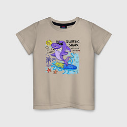 Детская футболка Акула серфингист