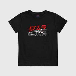 Футболка хлопковая детская Nissan GTR art, цвет: черный