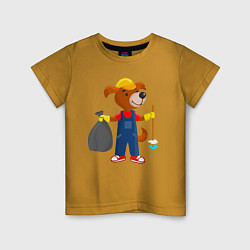 Детская футболка Пёсик-уборщик