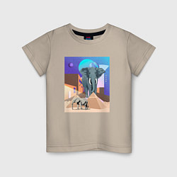Детская футболка Слон и пирамиды