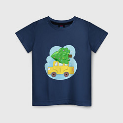Детская футболка Машина с елкой