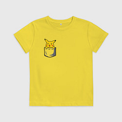 Детская футболка Пикачу в кармане арт