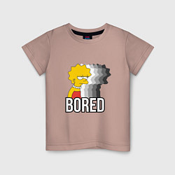 Детская футболка Лиза Симпсон - bored