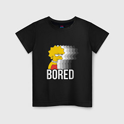 Детская футболка Лиза Симпсон - bored